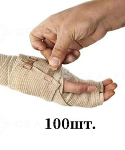 100 Pack Elastic Bandage Aluminum Buckles (White)