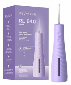 REVYLINE RL640 Purple Water Flosser: Portable Oral Irrigator for Teeth & Braces