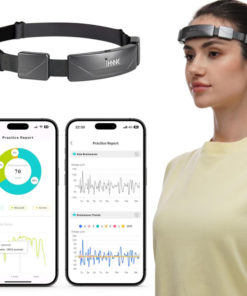 SereniBrain Neurostimulation Headband: Sleep & Meditation Device with Brainwave Sensors