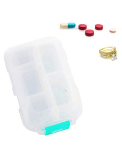 7-Day Pill Organizer: 1-Box, 10-Compartment Tablet Case