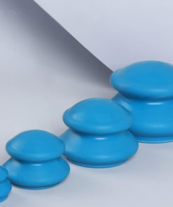 4-Cup Rubber Vacuum Massage Cupping Set (10, 8, 6, 4cm)