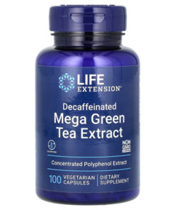 Green Tea Extract Supplement - Caffeine-Free, 100 Vegetarian Capsules by Life Extension