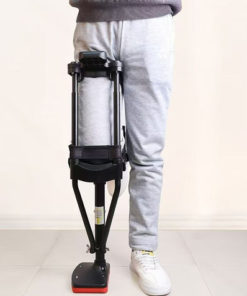 Adjustable Walking Aid & Knee Support: Single Leg Crutch with Hand Grip