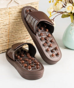 Reflexology Slippers with Jade & Tourmaline (Sizes 36-38)