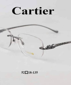 Cartier CT0058O Rimless Titanium Eyeglass Frames for Myopia