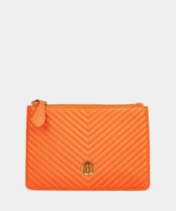 Fiore Orange Clutch Bag