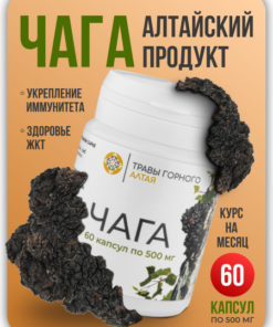 Chaga Extract 60 Capsules (500mg) - Altai Mountain Herbs