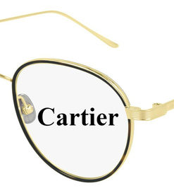 Cartier CT0250O Titanium Eyeglass Frames for Myopia