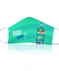 Kids & Teens Reusable Face Masks: 2-Layer Grinbo MORIKI DORIKI