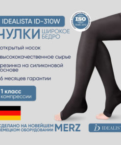 Idealista Black Compression Stockings (Class 1, 2 Pack)