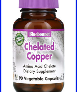 Bluebonnet Nutrition Chelated Copper Supplement - 90 Veggie Caps