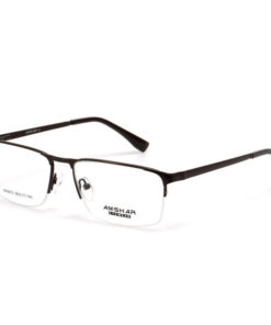 Men's Brown Metal Half-Rim Rectangular Eyeglasses - Jlur Optic 02023055