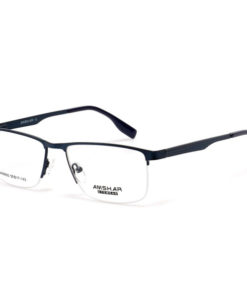 Men's Blue Metal Half-Rim Rectangular Eyeglasses - Jlur Optic 02021637