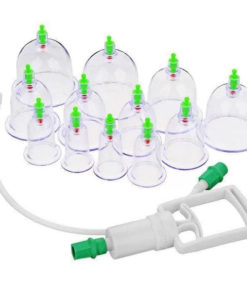 Vacuum Cupping Set: 12 Anti-Cellulite Massage Jars with Pump