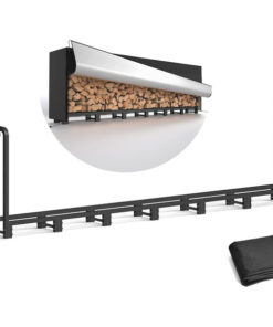 8ft Heavy-Duty Outdoor Wood Rack with 600D Oxford Cover