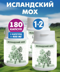 Icelandic Moss Powder Capsules (Cetraria Islandica) - 180 Count