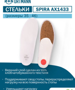 SolaPro Spira Ortmann Orthotic Insoles: White, Size 40