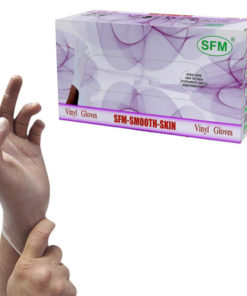 Vinyl Exam Gloves, 100 Count (50 Pairs), Size Large, Clear