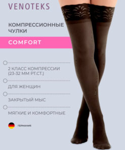 Venoteks Compression Stockings: Black, Class 2