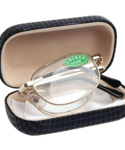 Purple Crystal Folding Reading Glasses +2.00