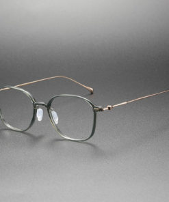 Large Anti-Blue Light Polygonal Eyeglass Frames: Clear & Non-Slip