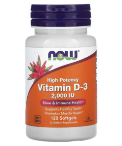 Vitamin D3 2000 IU: 120 Capsules for Adults