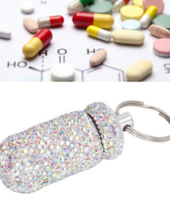 Rhinestone Medicine Bottle