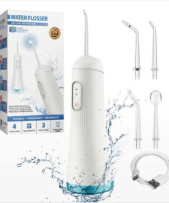 Portable Water Flosser: 4 Nozzles for Teeth & Braces