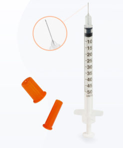 Insulin Syringes 50 Pack, 0.5ml U-100, 30G Needle (0.3x8mm), Sterile