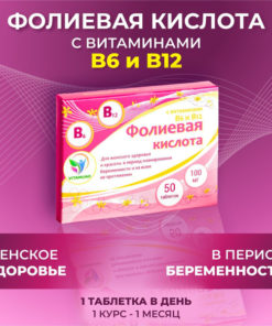 B Vitamins: Folic Acid, B6 & B12 (100mg Tablets)
