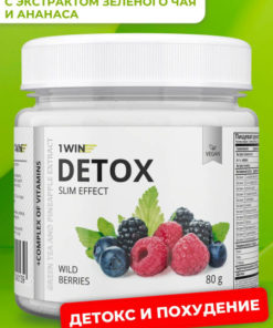 Weight Loss Detox Phytococktail: 32 Servings, Green Tea & Pineapple Extract, Wild Berry Flavor