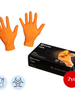 Orange Nitrile Gloves (XL, 2 Boxes of 25 Pairs) - GOGRIP