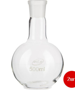 Flat Bottom Flask P-1-500-29/32 TS, 2 Pack, Ground Joint