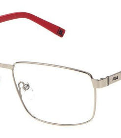Fila VFI713 Men's Rectangular Metal Eyeglass Frames - Grey