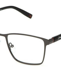 Fila VFI711 568 Men's Gray Metal Rectangle Eyeglass Frames