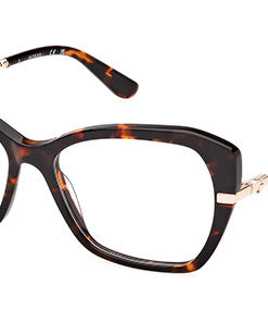 Guess GU50183 052 Brown Hexagonal Plastic Women's Eyeglass Frames