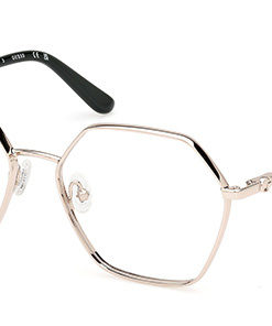 Guess GU50184 033 Gold Hexagonal Metal Women's Eyeglass Frames