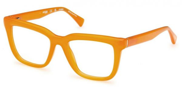 Guess GU 50151 044 Orange Square Plastic Eyeglass Frames