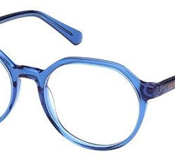 Guess GU 50166 090 Blue Round Plastic Men's Eyeglass Frames