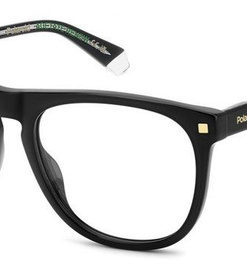 Polaroid PLD D541 807 Black Acetate Rectangular Eyeglass Frames