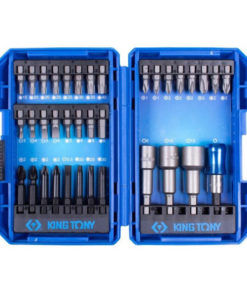 KING TONY 1036MR 36-Piece 1/4" Drive Bit Set (PH, PZ, Hex, Torx, Slotted)