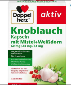 Doppelherz Garlic, Mistletoe & Hawthorn Capsules - 480 Count Supplement