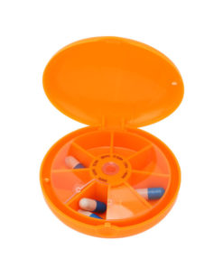 Rotating Pill Organizer with Compartments