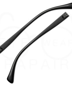 Black Plastic Double-Loop Earhooks (9.0x1.5x135mm)