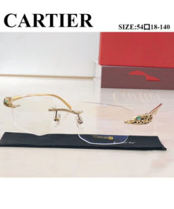 Cartier CT0476S Leopard Rimless Sunglasses