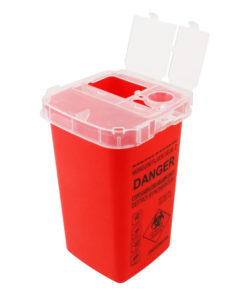 Hair Salon Sharps Disposal: 2 Containers, Blades, Syringes & Needles
