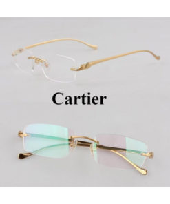Cartier CT0061O Titanium Eyeglass Frames for Myopia