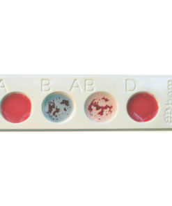 Disposable Blood Typing Slide, 148x48mm, 4 Wells, 100 Pack