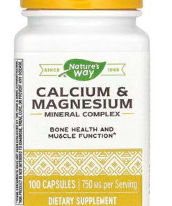 Nature's Way Calcium Magnesium 100 Caps: Stronger Bones & Teeth, Reduces Muscle Cramps