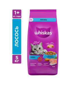 Whiskas Adult Cat Food - Salmon Pate & Crunchy Kibble, 5kg